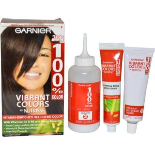 100% Color Vitamin Enriched Gel Creme Color #300 Soft Black by Garnier