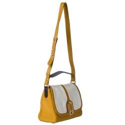 Fendi Anna Color block Leather Shoulder Bag