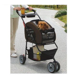 Adjustable 4 Way Pet Stroller, Pet Carrier, FPC 920, Brown