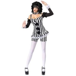 Adult Mime Sexy Clown Costume: Clothing