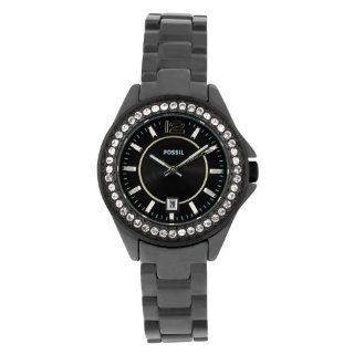 Fossil Womens CE1054 Ceramic Analog with Black Dial Watch Watches