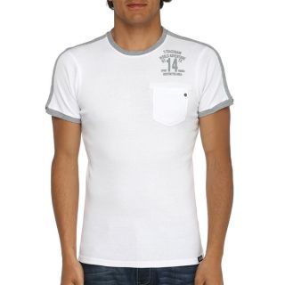TRAXX T Shirt Homme Blanc et gris chiné Blanc et gris chiné