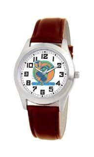 Disney Womens D171S008 Tigger Brown Leather Strap Watch Watches