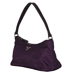 Prada Purple Mini Tessuto Saffino Designer Handbag
