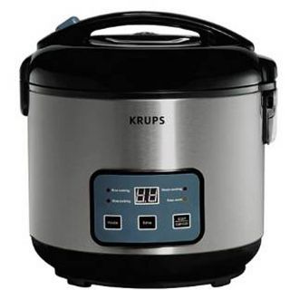 Krups FDH212 76 Black and Metal Rice Cooker