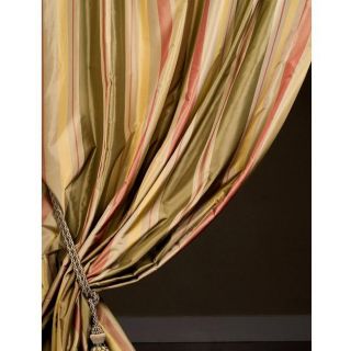 Designer Silk Taffeta Stripe Pacific Heights 96 inch Curtain Panel