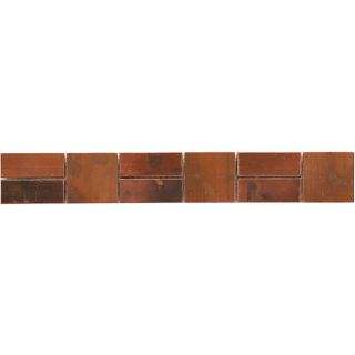SomerTile 2x13 in Flat Copper Border Mosaic Tile (Pack of 12) Today $