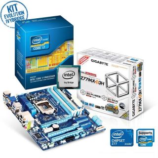 Kit Evo Naoie IvyBridge   Contient : Gigabyte Z77MX D3H + Intel® Core