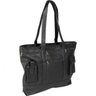 Business Tote   Top Grain Milano Cowhide Leather   Black: Shoes