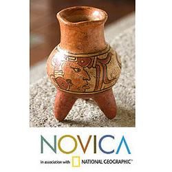 Handcrafted Ceramic Maya Life Vase (El Salvador)