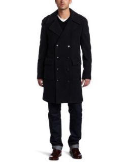 Kenneth Cole Mens Wool Trench Coat: Clothing