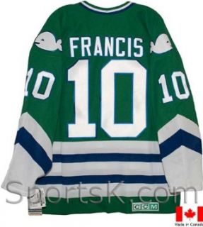 Customized Vintage Hartford Whalers 1990 Jerseys (Green