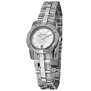 Bulova Womens Diamonds Stainless Steel Quartz Diamond Watch