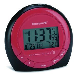 Honeywell RC182WR Atomic Alarm Clock with Temperature (Red