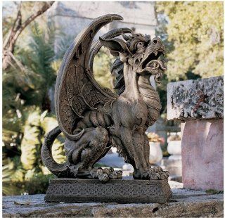 Large Medieval Gothic Gargoyle Dragon Statue Sculpture