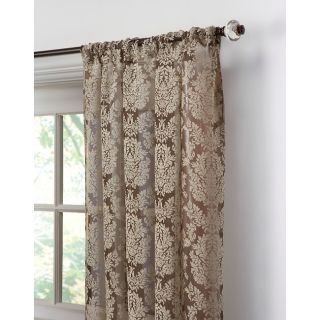 Damask Lace Pole Top 120 inch Curtain Panel Pair