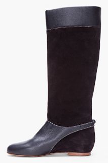 Chloe Blackmarcie Suede Riding Boots for women