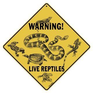 Live Reptile Warning Sign Patio, Lawn & Garden