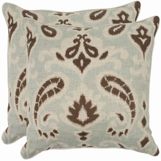 Paisley 18 inch Light Grey/ Brown Decorative Pillows (Set of 2