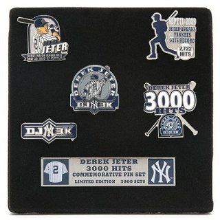 New York Yankees MLB Derek Jeter 3000th Hit 5 Piece Commemorative Pin