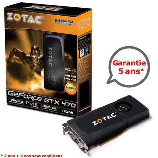 GTX 470 1280Mo GDDR5   Achat / Vente CARTE GRAPHIQUE Zotac GTX 470