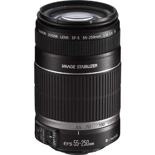 Canon EF S 55 250mm f/4.0 5.6 IS Zoom Lens (Refurbished)