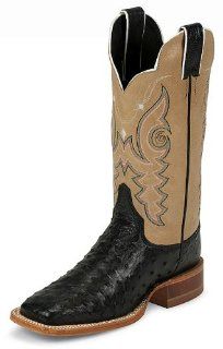  Justin Womens BLACK FULL QUILL OSTRICH Boots: JL8509: Shoes