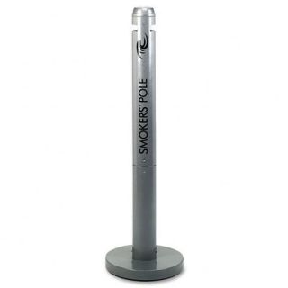 Rubbermaid Commercial Silver Round Steel Smokers Pole