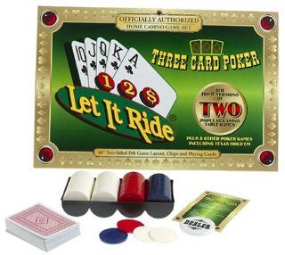 Let It Ride and Three Card Poker Casino Card Game Set