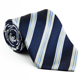 Platinum Ties Mens Blue Mirror Necktie