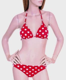 Sexy Candy Red Polka Dot Triangle Bikini Swimsuit S M L