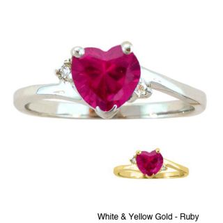 10k Gold Birthstone and Diamond Heart Ring Today: $184.99   $199.99 5