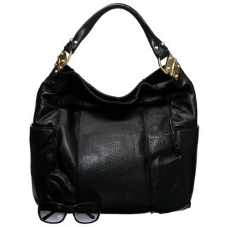 Steve Madden Black Leather Hobo Bag