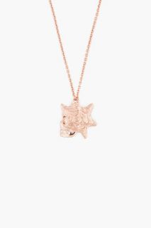 Alexander McQueen Rose Gold Punk Shell Necklace for women