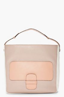 Marc Jacobs Taupe Combo Leather Ivory Bag for women