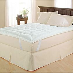 240 thread Count White Baffle box Microfiber Featherbed