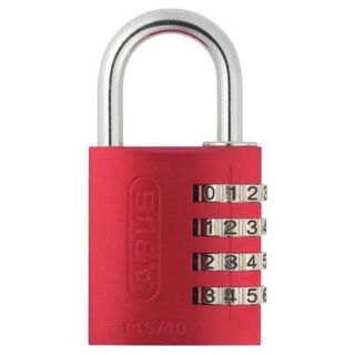 Abus 145/40 Red Combination Padlock, Dials 4, Red