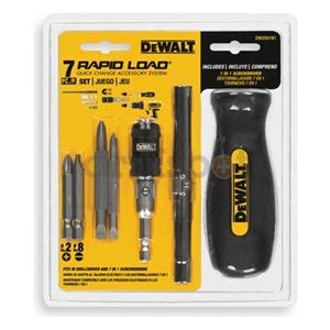 Dewalt DW2501N1 Rapid Load Set, Screwdriver Handle, 7 Pc