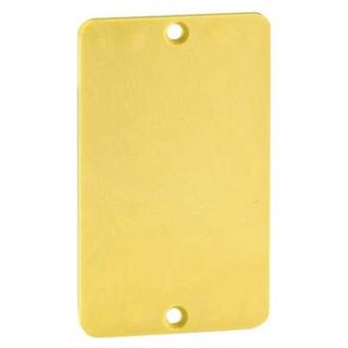 Leviton 3054 Y Cover Plate, Single Gang Blank, Yellow
