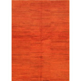 Hand woven Zigler Gabbeh Copper Wool Rug (710 x 59)