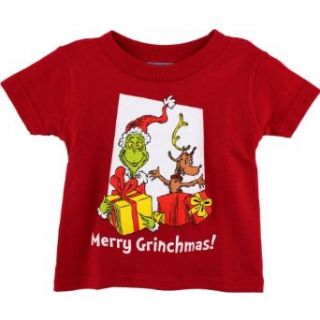Dr. Seuss The Grinch Merry Grinchmas Red T Shirt 3M 24M