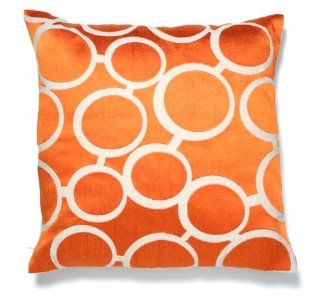 Trina Turk Embroidered Spectacles Pillow, Orange, 20 x 20