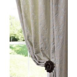 Westminster Light Blue 118 inch Cotton Damask Curtain Panel