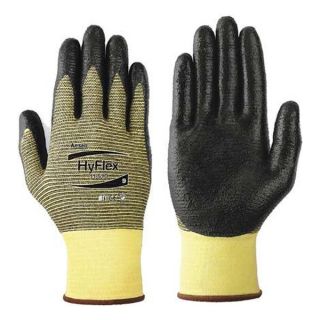 Ansell 11 510 Cut Resistant Gloves, Yellow/Black, XL, PR