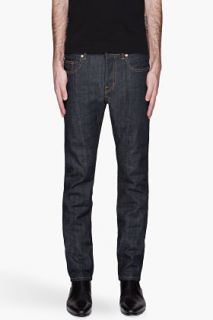 Saint Laurent Indigo Blue 15.5cm Raw Selvage Jeans for men