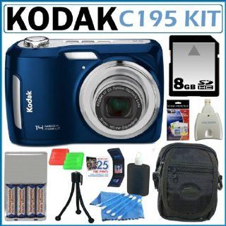 Kodak Easyshare C195 14MP 5X Digital Camera Blue + 8GB