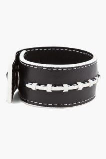 Givenchy Tonal Braided Leather Bracelet for men