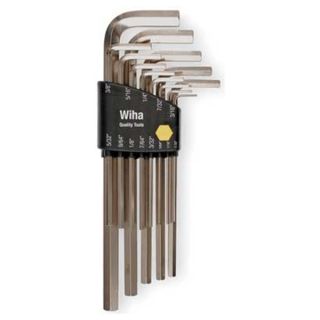 Wiha Tools 35295 Hex Key Set, 0.050   3/8 In., L Shaped, Lng