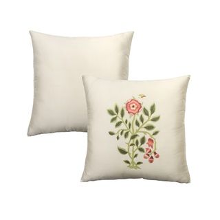 Rose Tree Covent Garden Embroidered Decorative Pillow