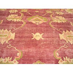 Egyptian Red/ Green Rug (96 x 126)